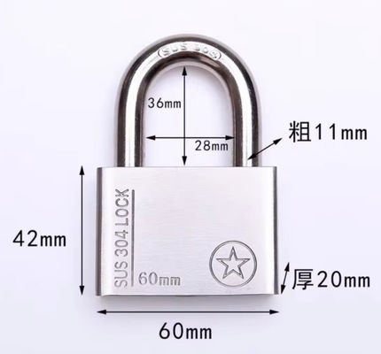 Serrature resistenti alle intemperie all' esterno con chiavi simili anti-corrosione in acciaio inossidabile ferro 50 mm