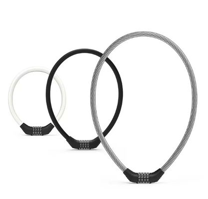 Blocco di sicurezza in PVC pieghevole per biciclette 4 cifre combinazione resettabile