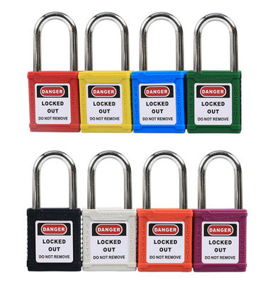 Blocco Tagout Sicurezza Industriale lucchetto giallo blu verde rosso