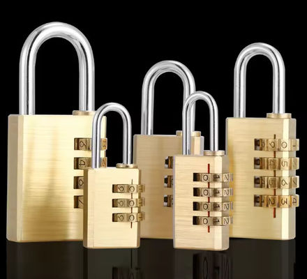 4 cifre combinato di ottone Password lucchetto per bagagli da valigia resettabile