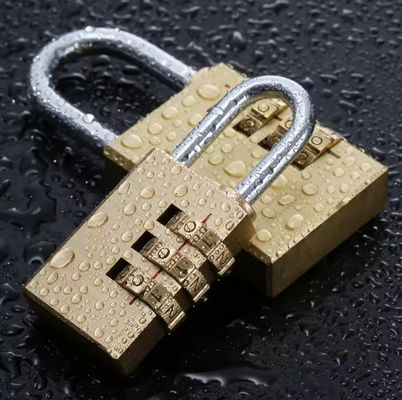4 cifre combinato di ottone Password lucchetto per bagagli da valigia resettabile