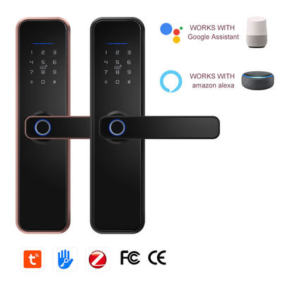 Alloia di alluminio Anti-blocco Biometrica impronta digitale senza chiave Tuya Smart Door Lock Electronic Digital Smart Door Lock